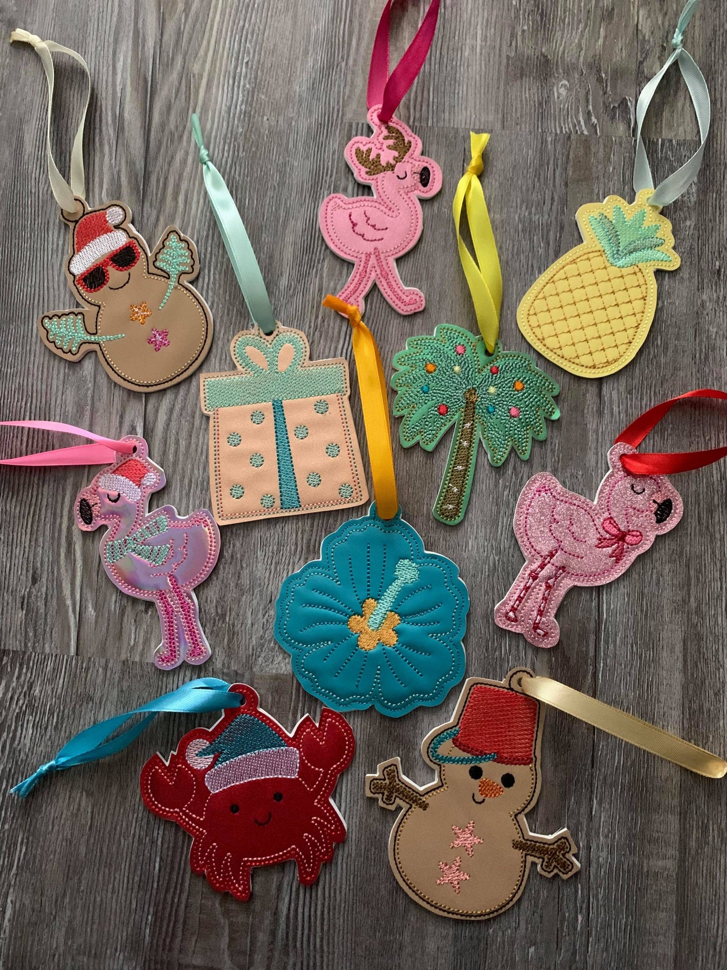 Beachy Ornament Set - Digital Embroidery Design