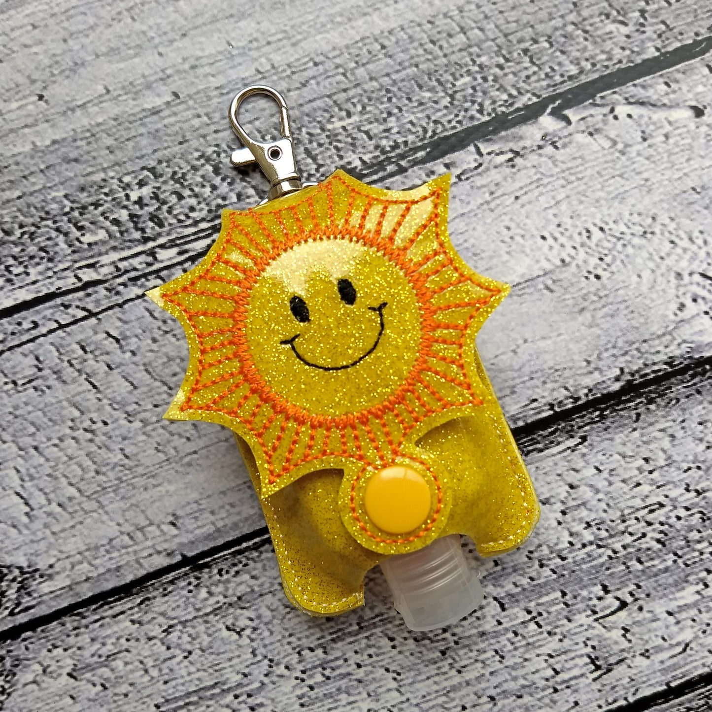 Sun Applique Fold Over Sanitizer Holder 5x7- DIGITAL Embroidery DESIGN