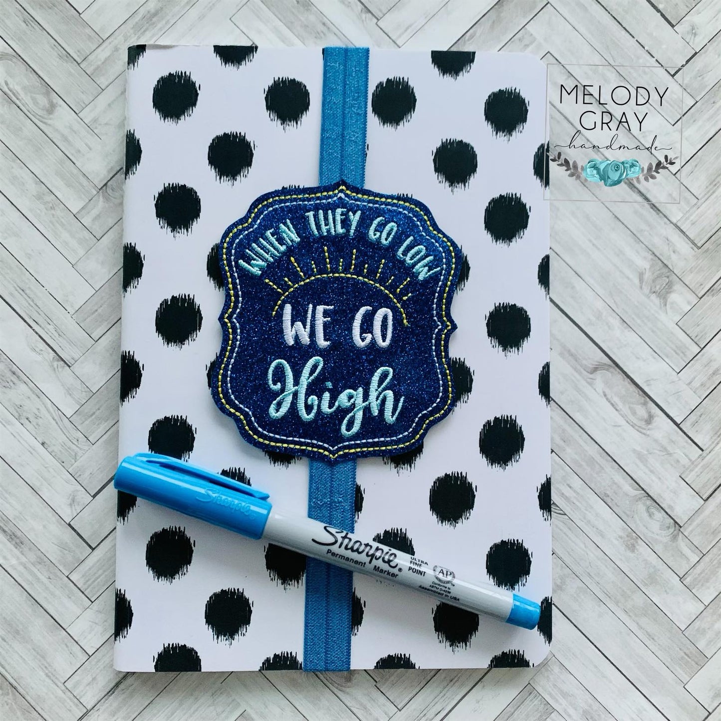 We go High Book Band - Embroidery Design, Digital File