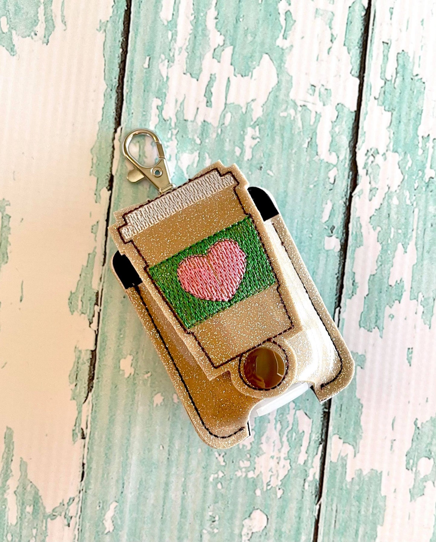 Coffee Applique Fold Over Sanitizer Holder 5x7- DIGITAL Embroidery DESIGN
