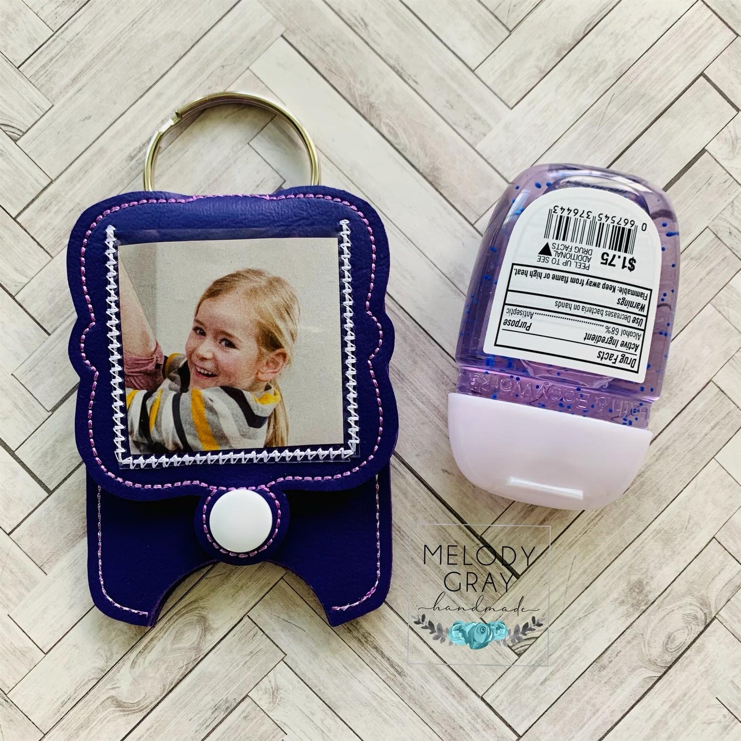 Slip in Photo Applique Fold Over Sanitizer Holder 5x7- DIGITAL Embroidery DESIGN