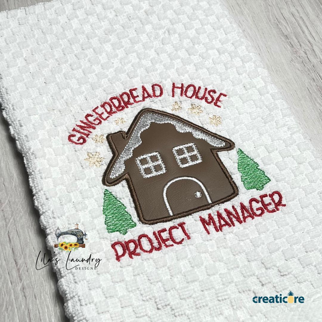 Gingerbread House Project Manager - 3 sizes- Digital Embroidery Design