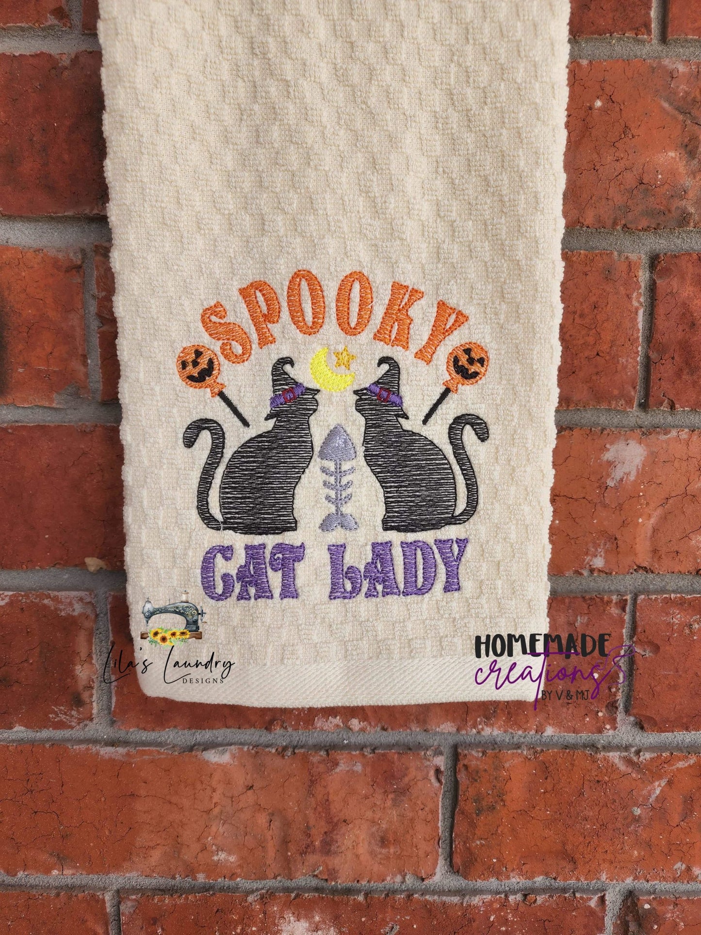 Spooky Cat Lady - 4 sizes- Digital Embroidery Design