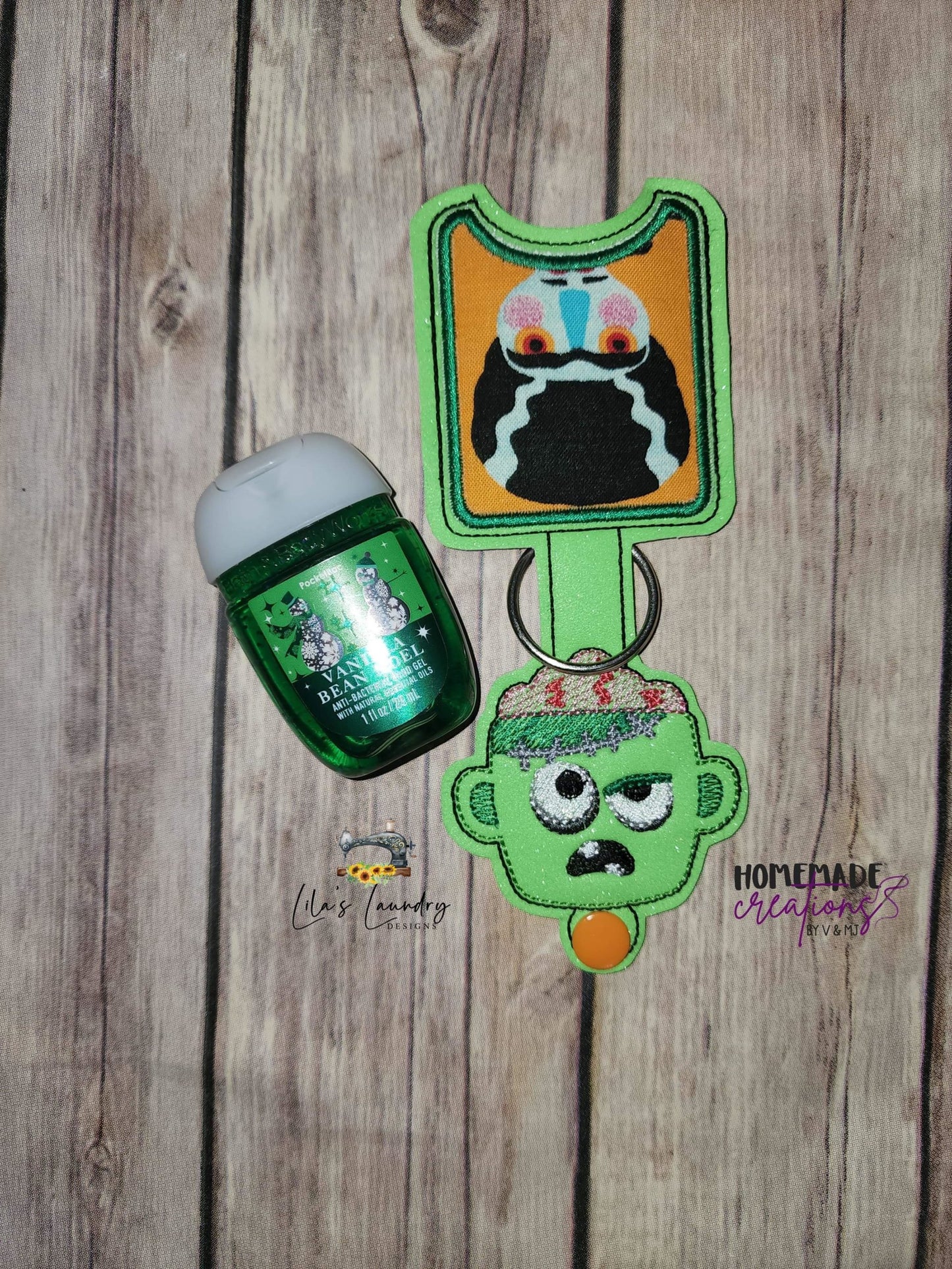 Zombie Applique Fold Over Sanitizer Holder 5x7- DIGITAL Embroidery DESIGN