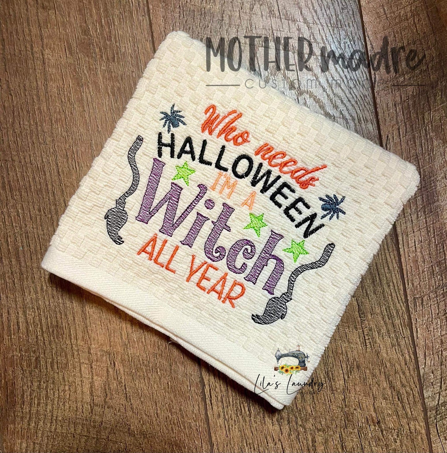 Witch All Year - 3 sizes- Digital Embroidery Design