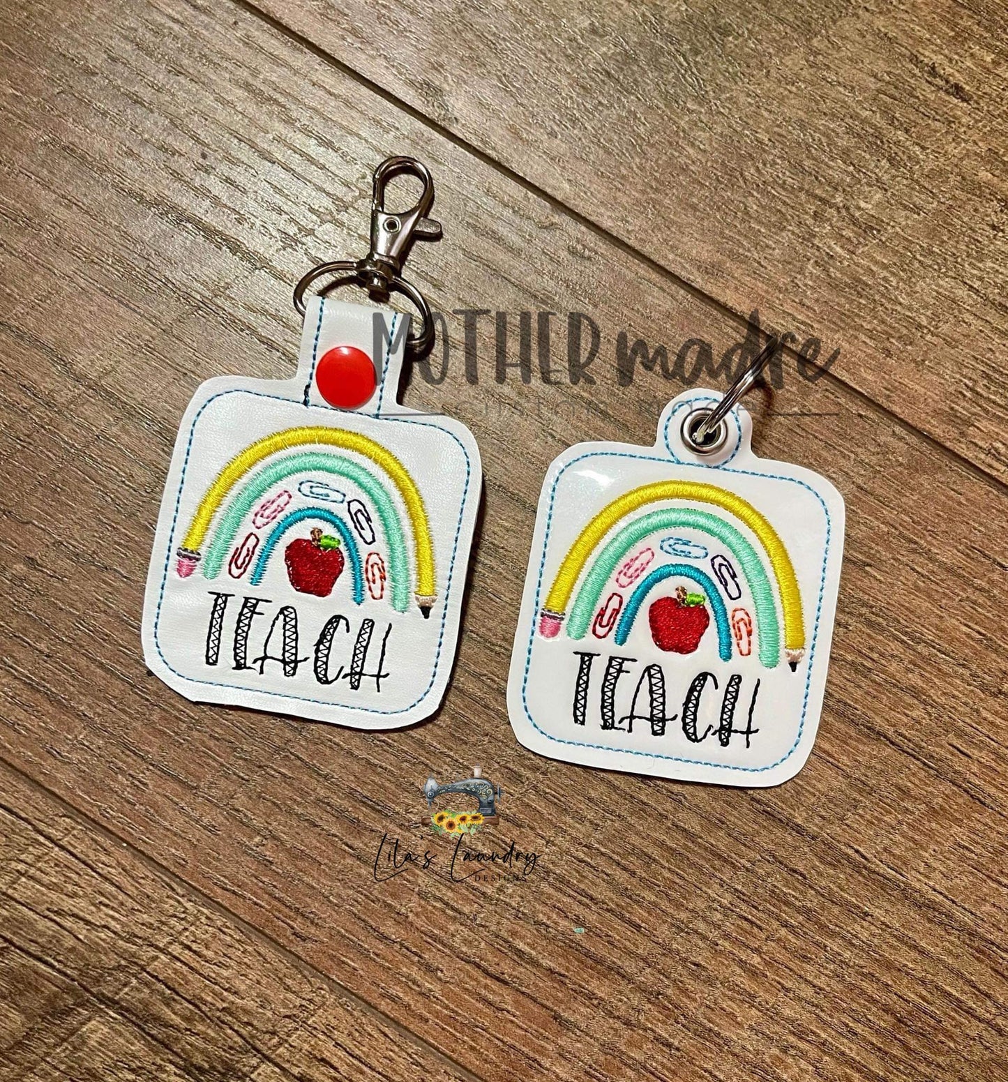 Teach Boho Rainbow Fobs - DIGITAL Embroidery DESIGN