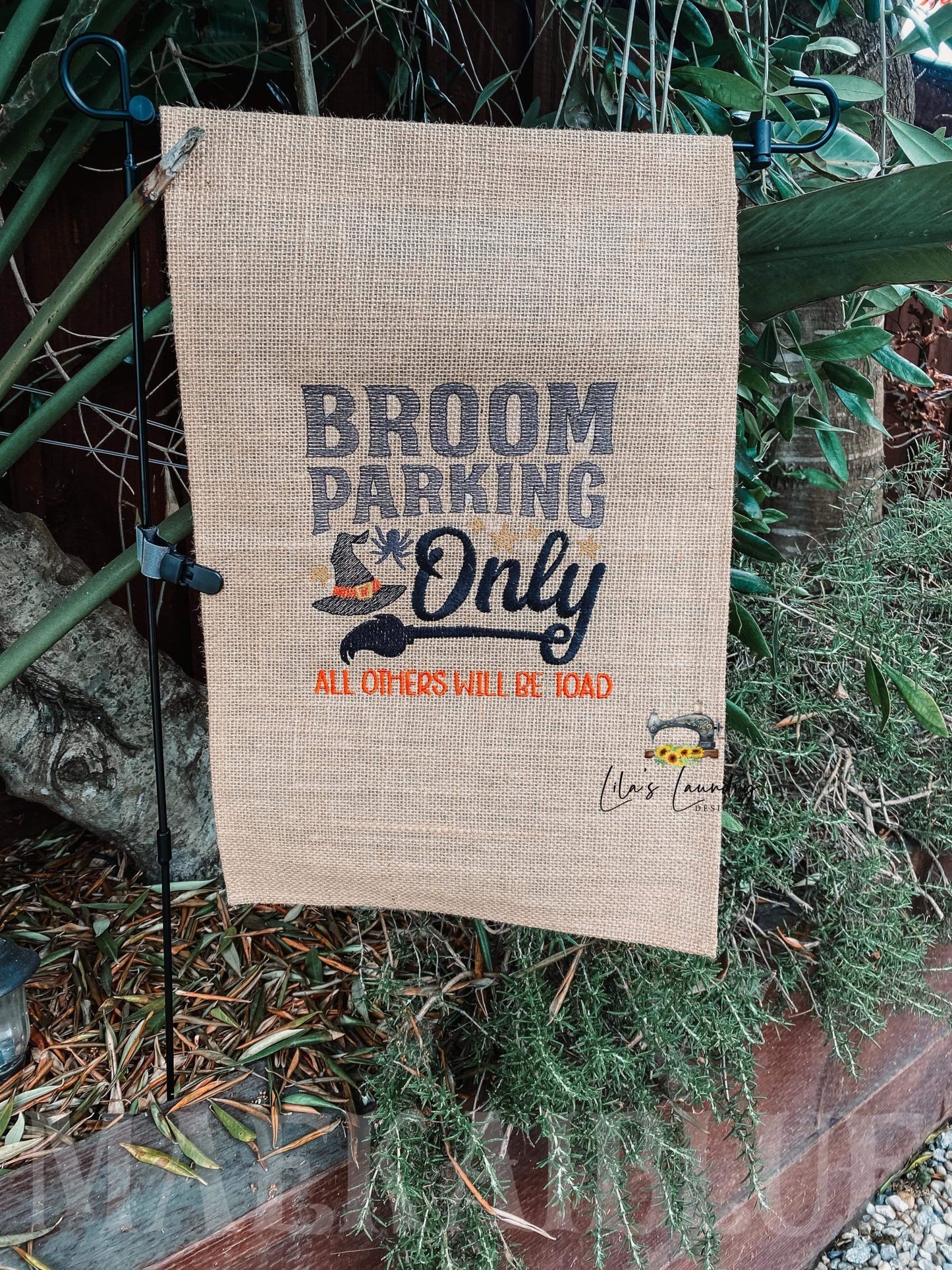Broom Parking Only - 3 sizes- Digital Embroidery Design