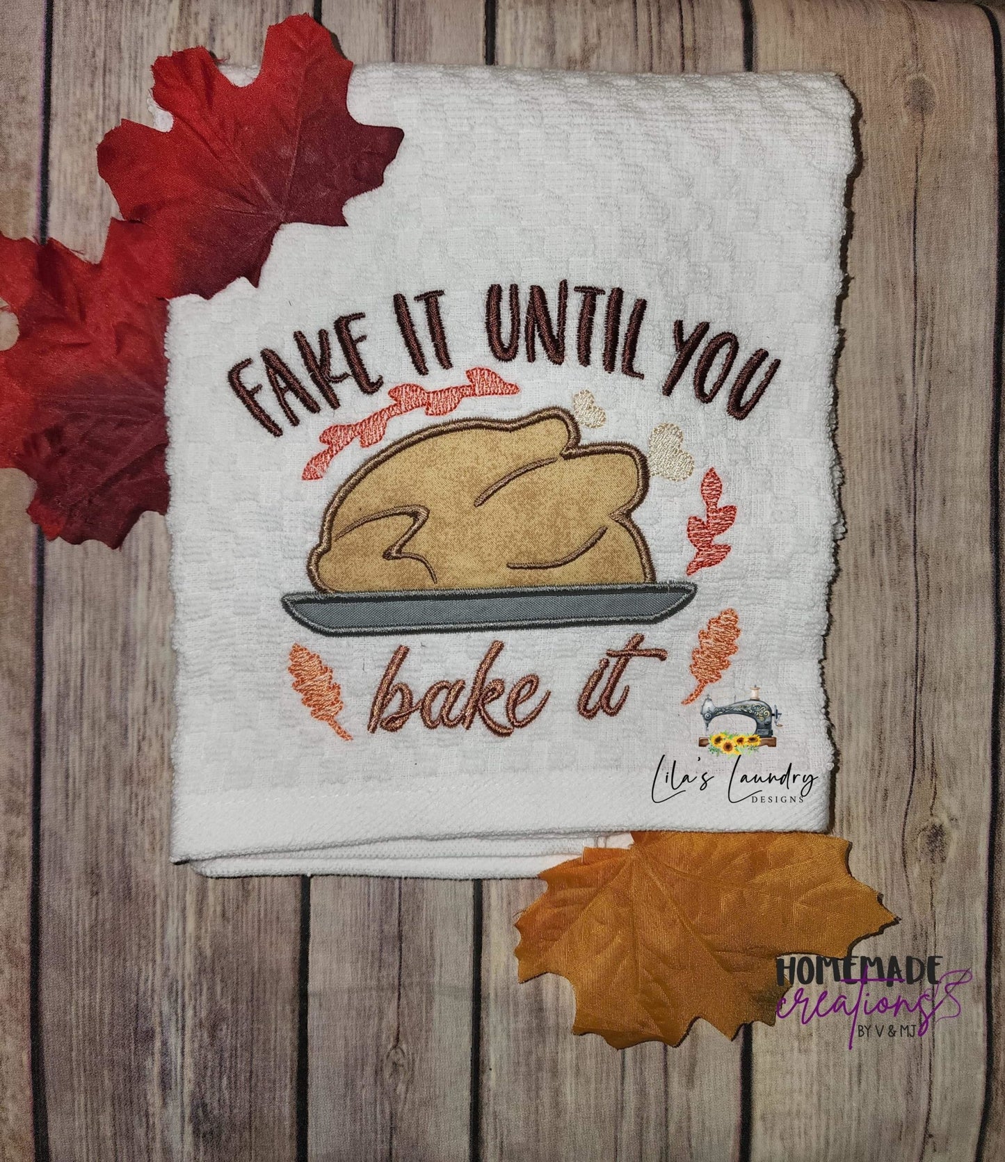 Fake it Bake it Applique - 3 sizes- Digital Embroidery Design