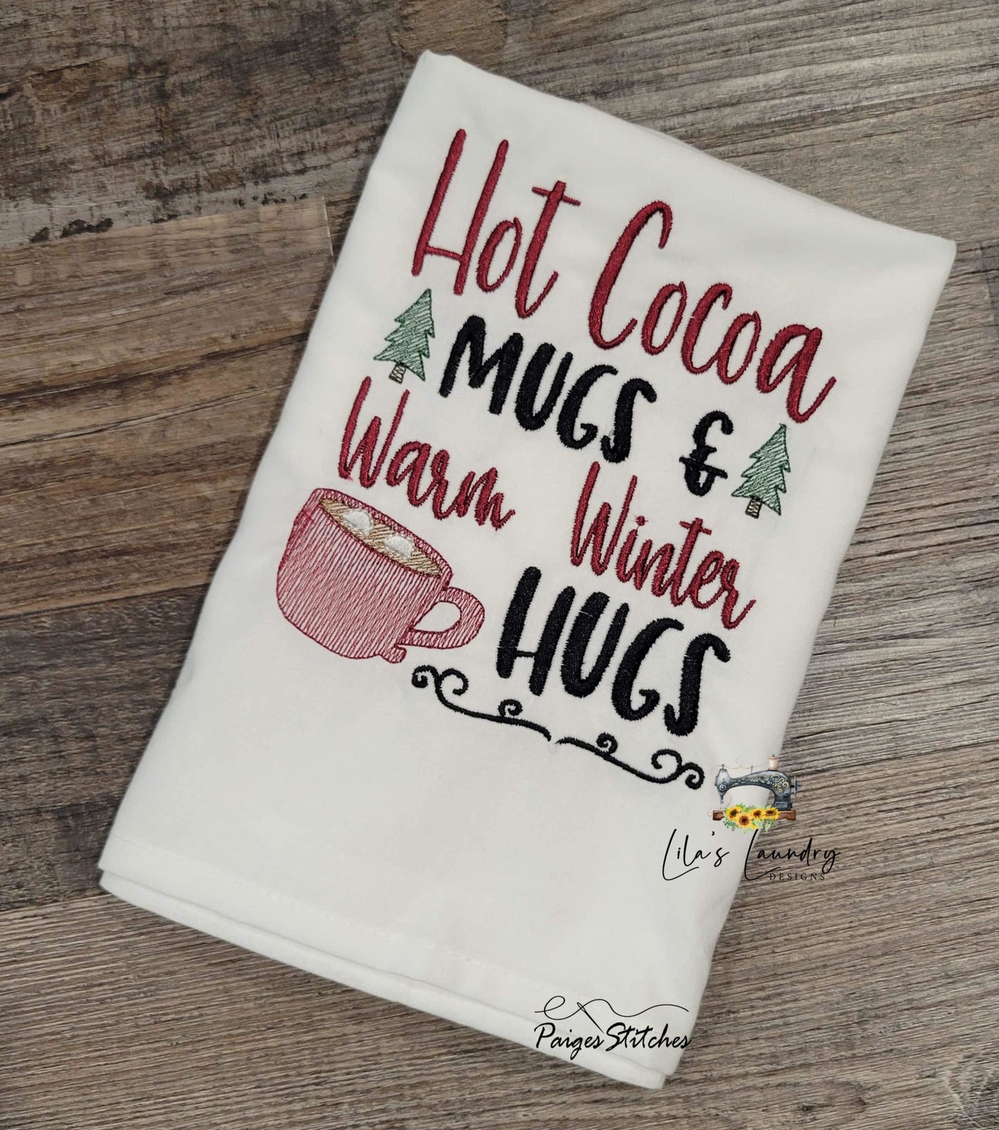 Warm Winter Hugs - 3 sizes- Digital Embroidery Design