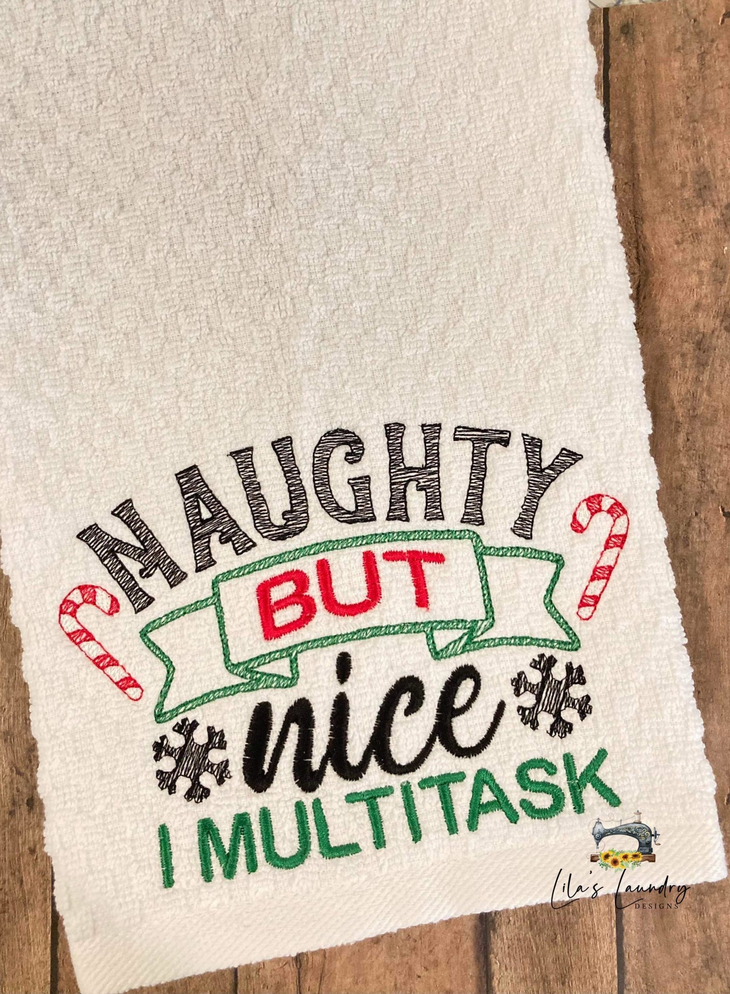 Naughty But Nice - 3 sizes- Digital Embroidery Design