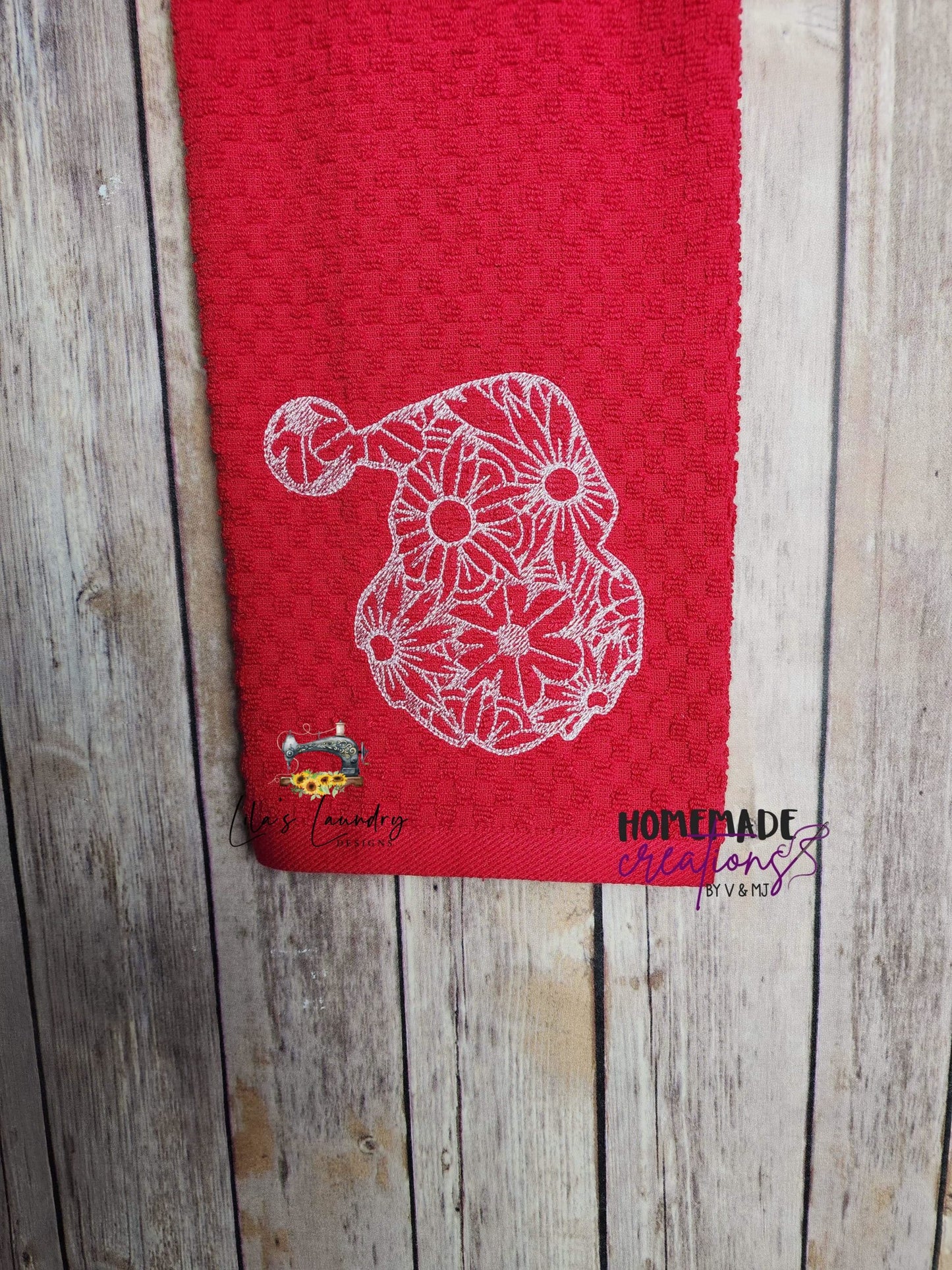 Santa Zentangle - 3 sizes- Digital Embroidery Design