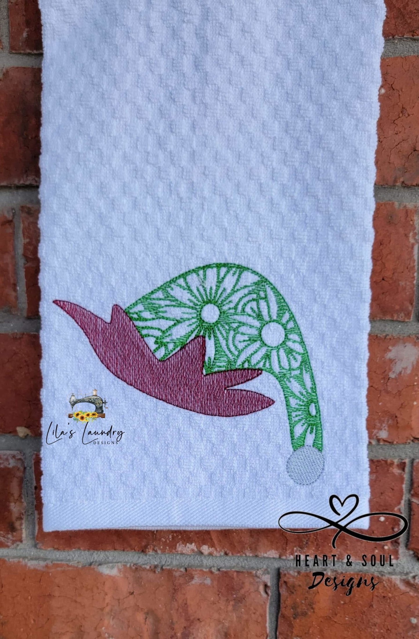 Elf Hat Zentangle - 3 sizes- Digital Embroidery Design