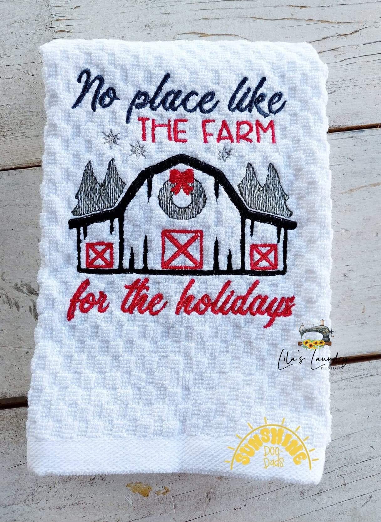 No Place Like the Farm - 3 sizes- Digital Embroidery Design