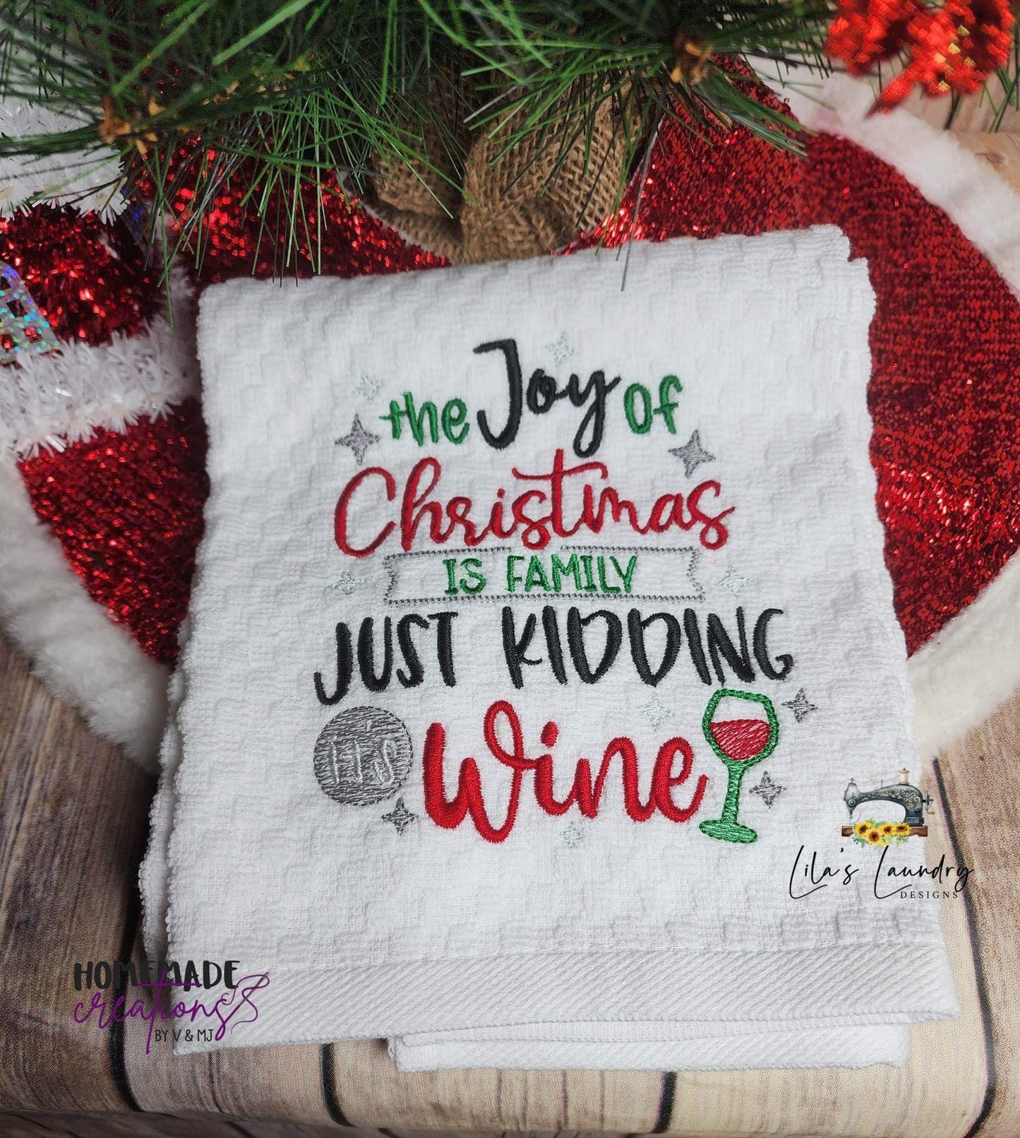 Joy of Christmas is Family - 3 sizes- Digital Embroidery Design