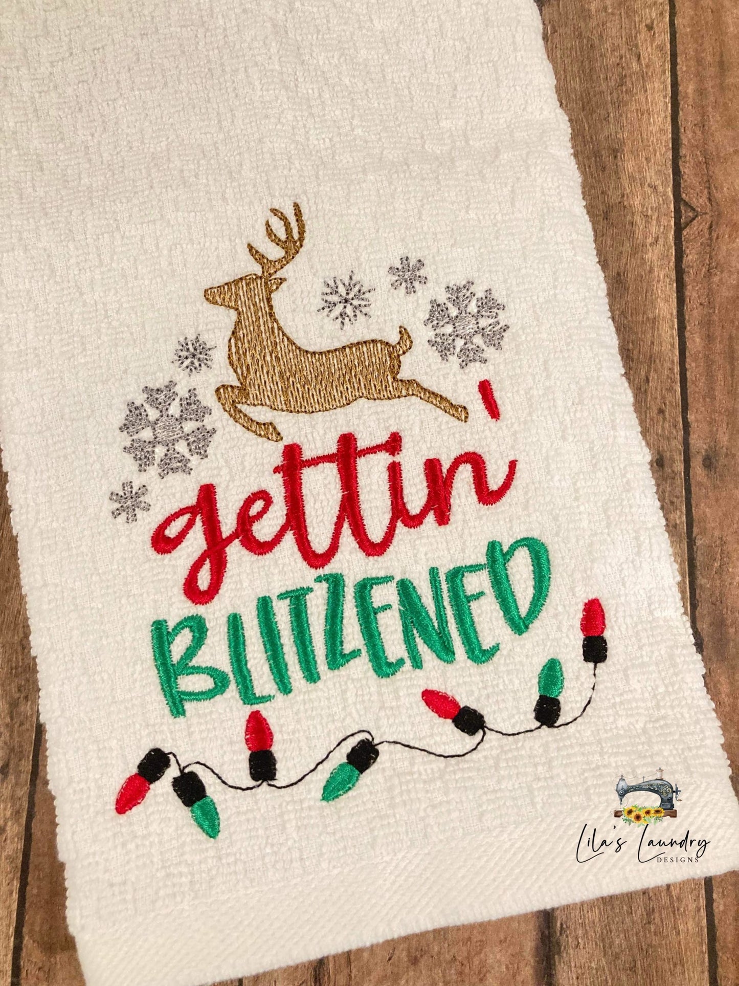 Gettin' Blitzened - 3 sizes- Digital Embroidery Design
