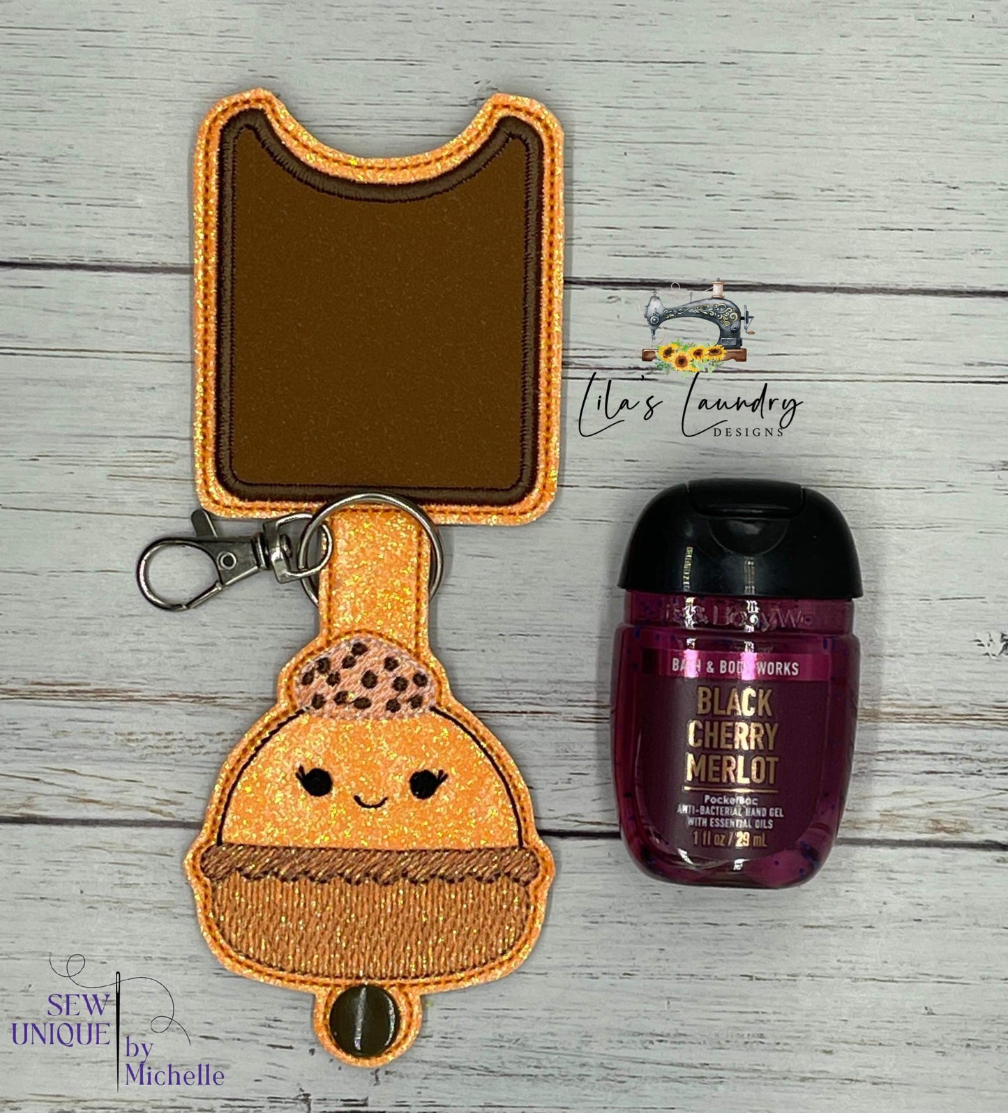 Pumpkin Pie Squishy Applique Fold Over Sanitizer Holder 5x7- DIGITAL Embroidery DESIGN