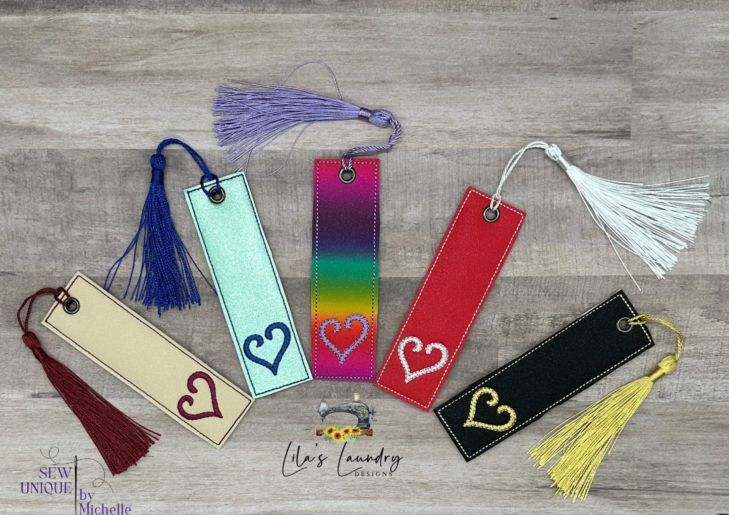 Open Heart Bookmark - Digital Embroidery Design