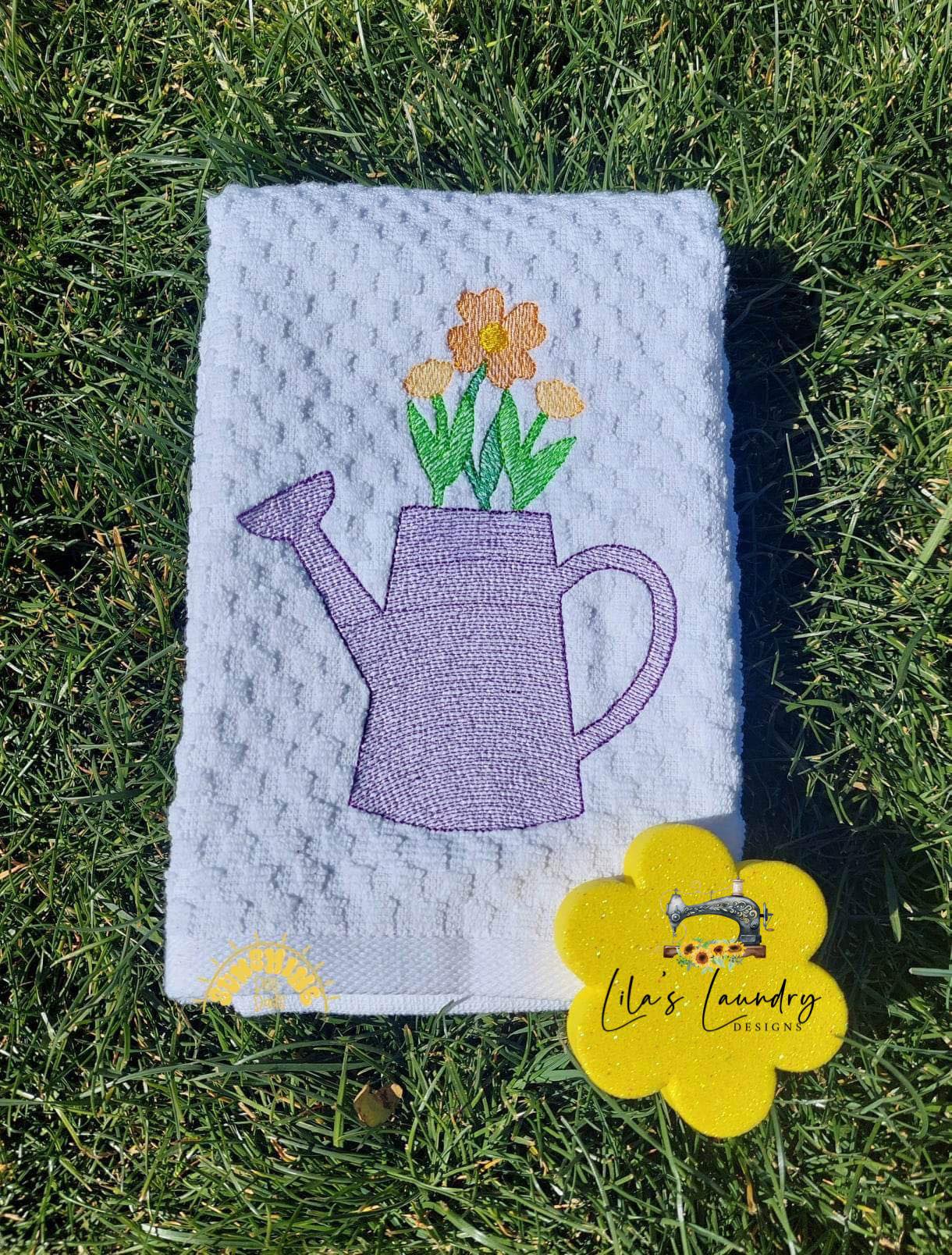 Watering Can Sketch - 4 sizes- Digital Embroidery Design