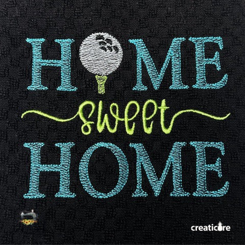 Home Sweet Home Golf - 4 sizes- Digital Embroidery Design