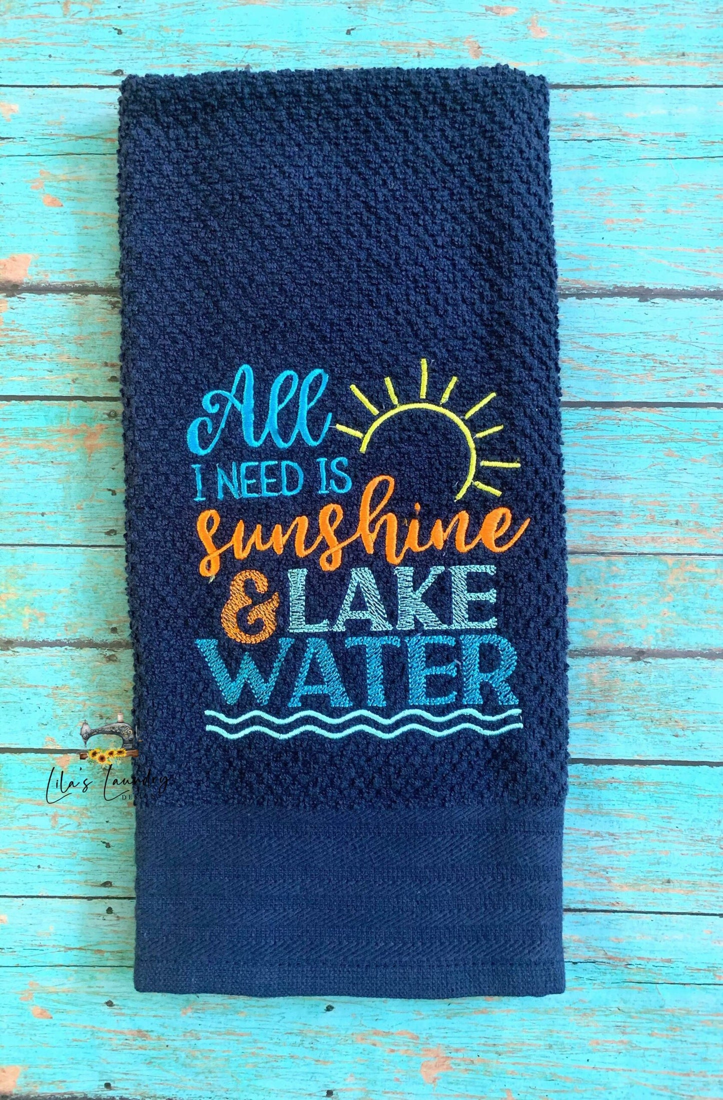 Sunshine and Lake Water - 3 sizes- Digital Embroidery Design