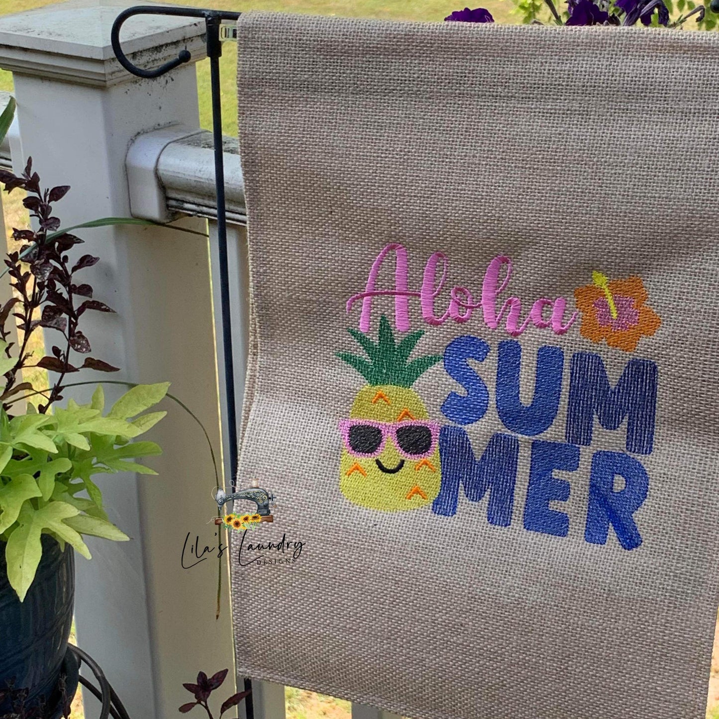Aloha Summer - 3 sizes- Digital Embroidery Design