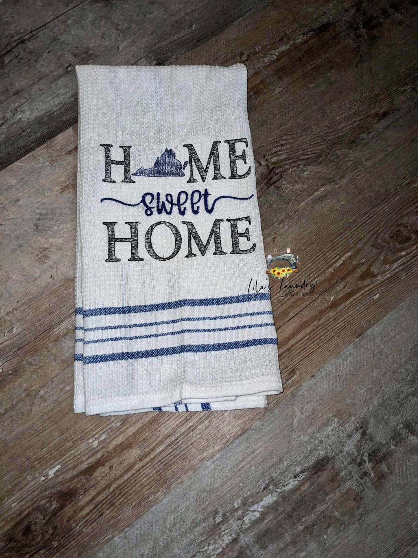 Home Sweet Home Virginia- 4 sizes- Digital Embroidery Design