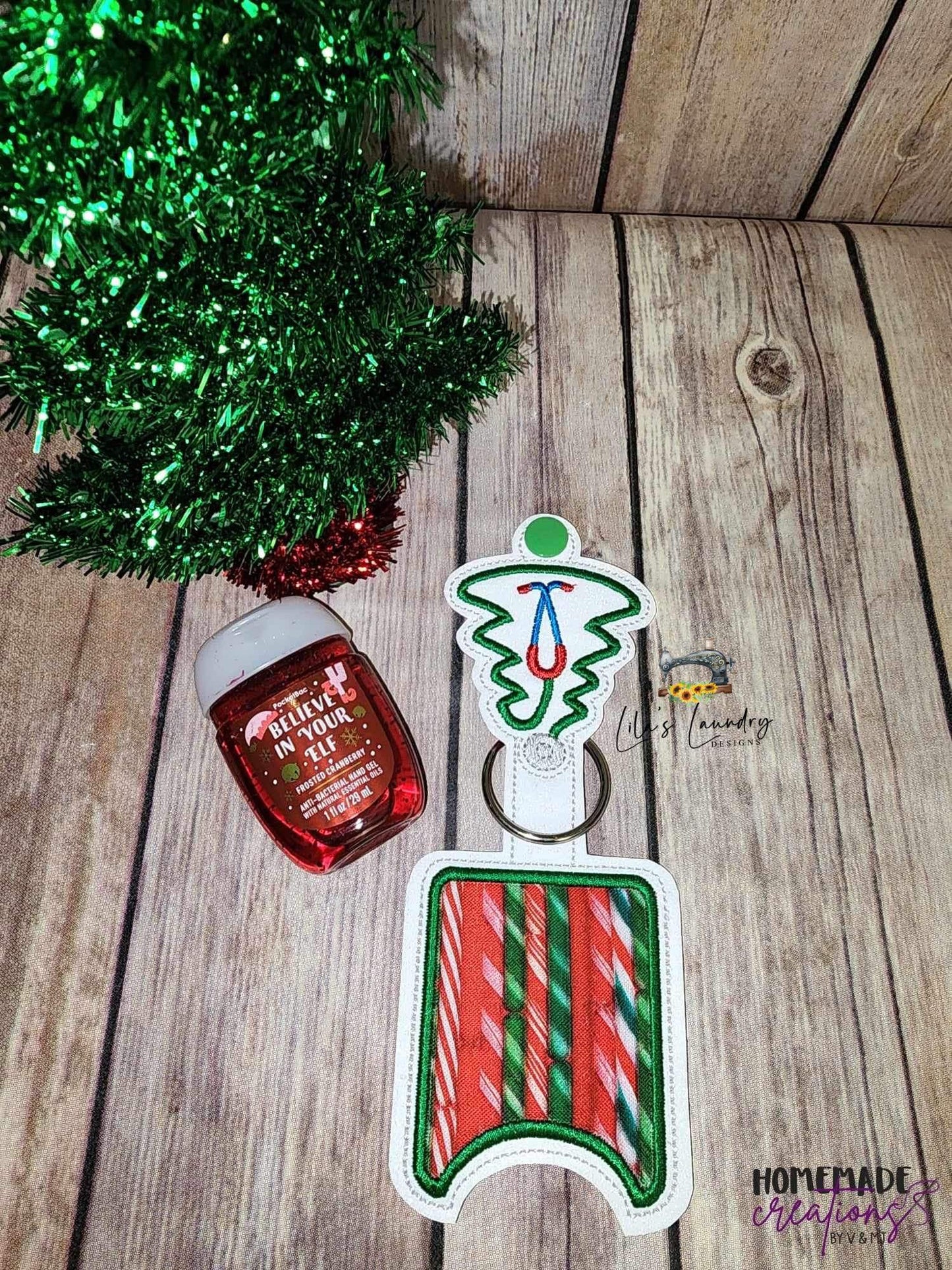 Christmas Stethoscope Applique Fold Over Sanitizer Holder 5x7- DIGITAL Embroidery DESIGN