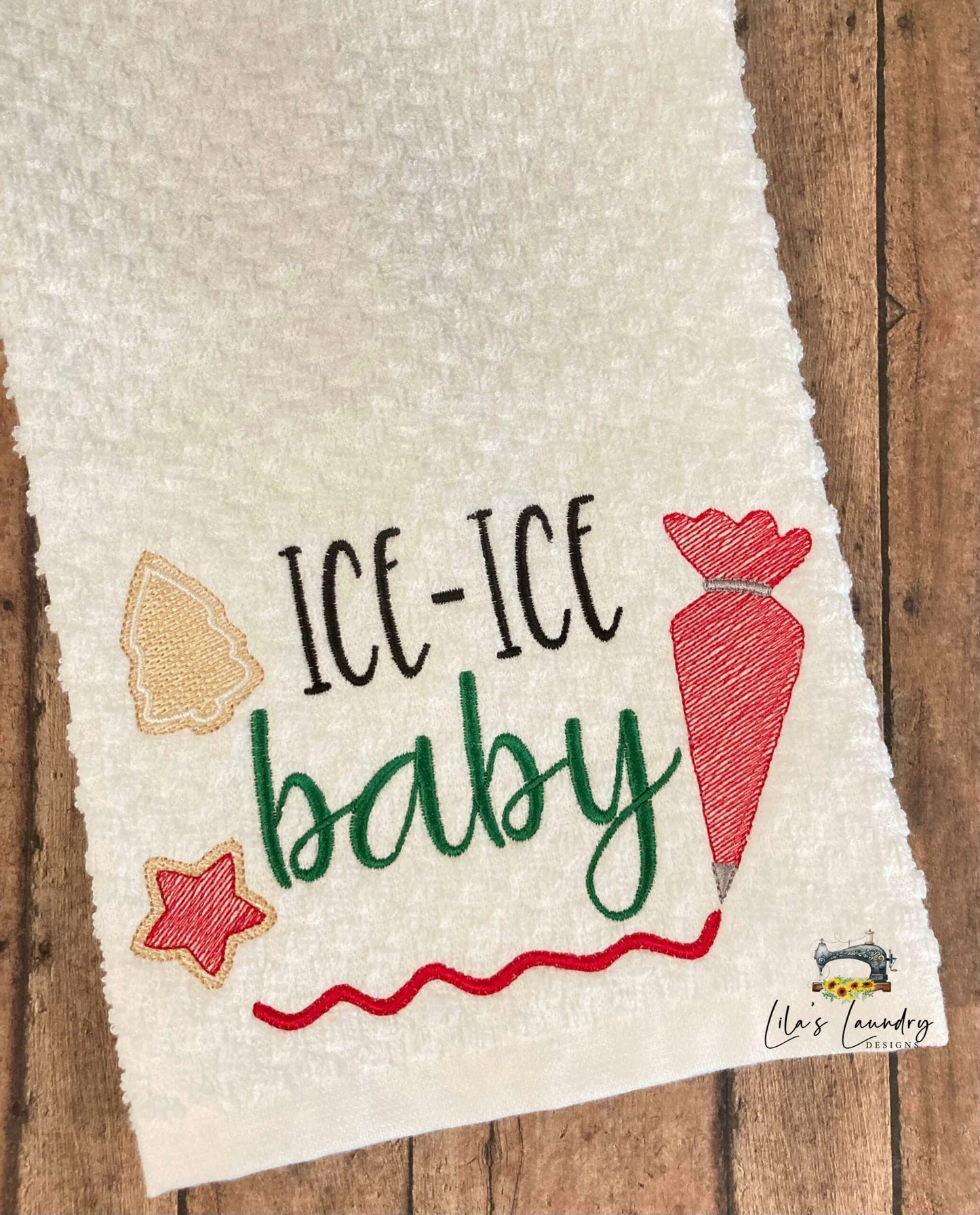 Ice Ice Baby - 3 sizes- Digital Embroidery Design