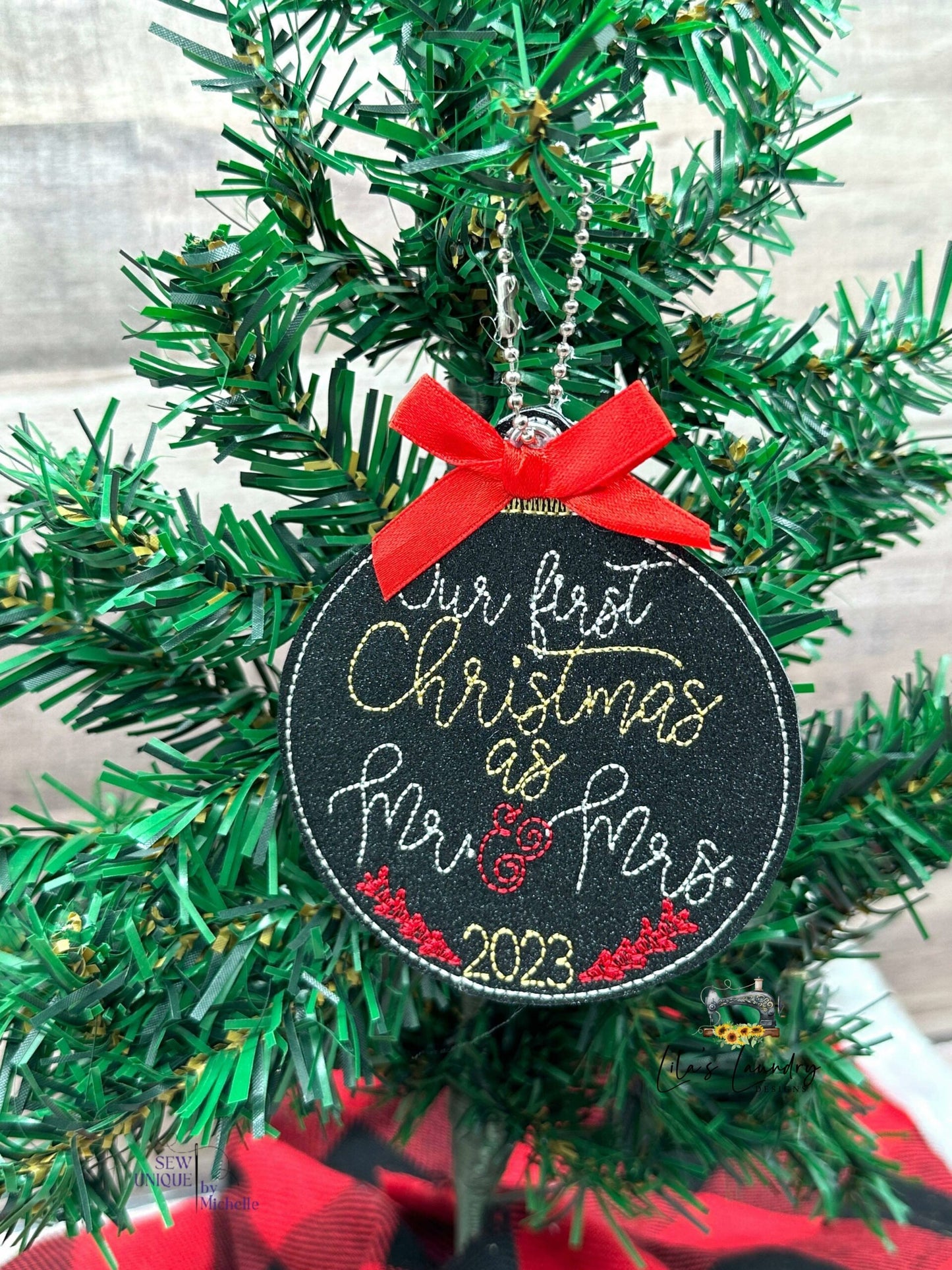 Our First Christmas as Mr. & Mrs. 2023 Ornament - Digital File - Embroidery Design