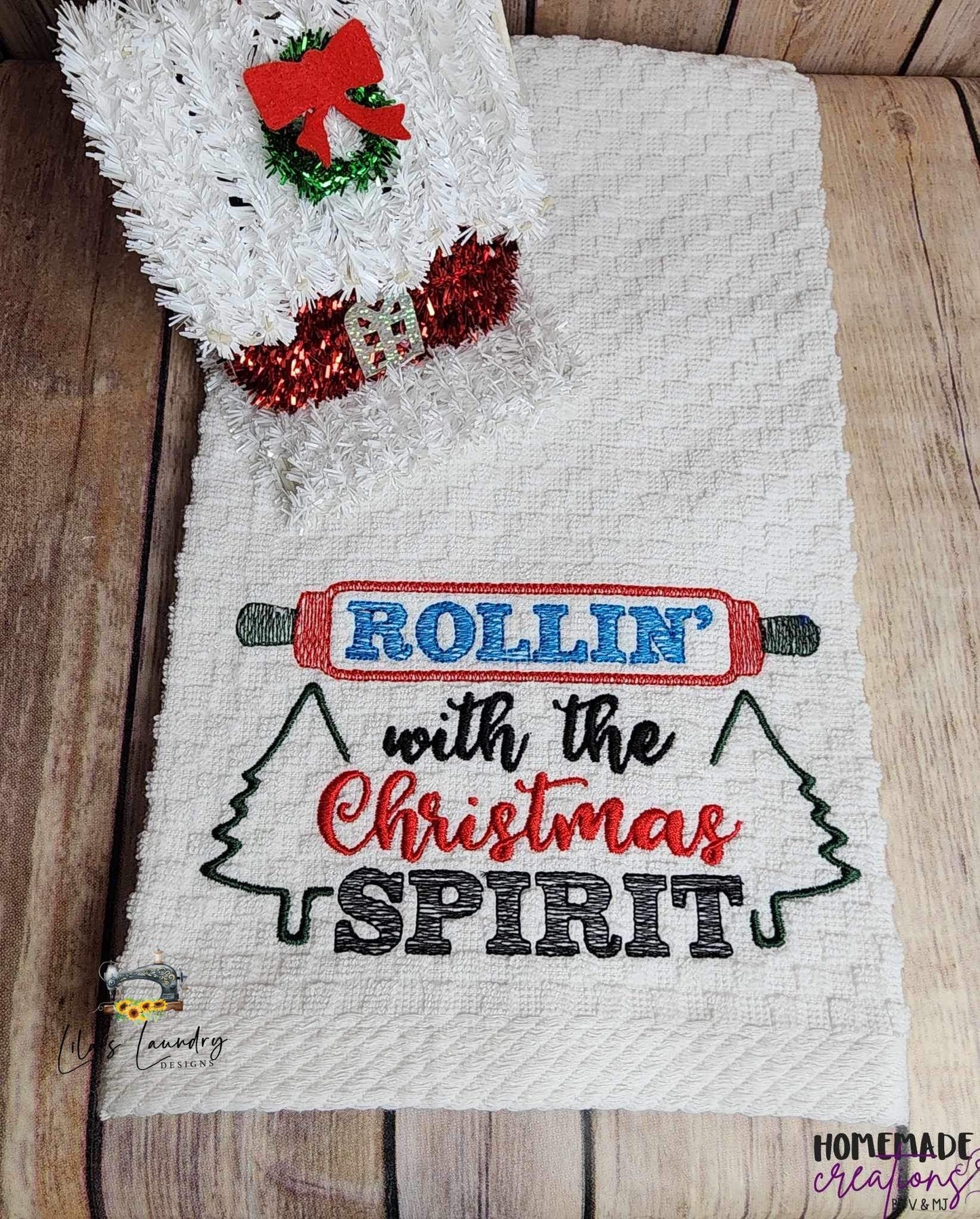 Rollin' with the Christmas spirit - 3 sizes- Digital Embroidery Design
