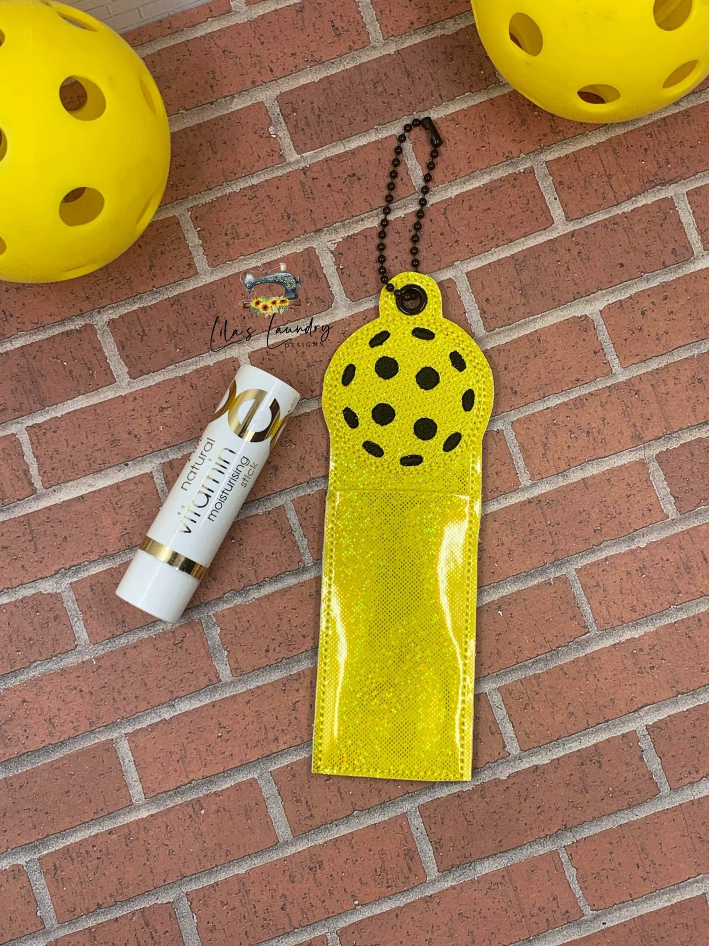 Pickleball Lip Balm Holders 5x7 - DIGITAL Embroidery DESIGN