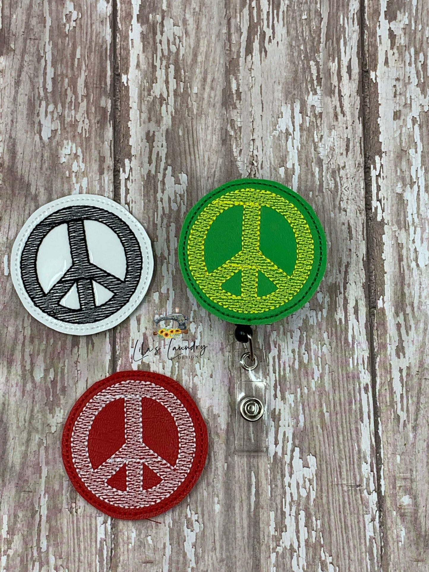 Peace Sign 2 inch Feltie - Digital Embroidery Design