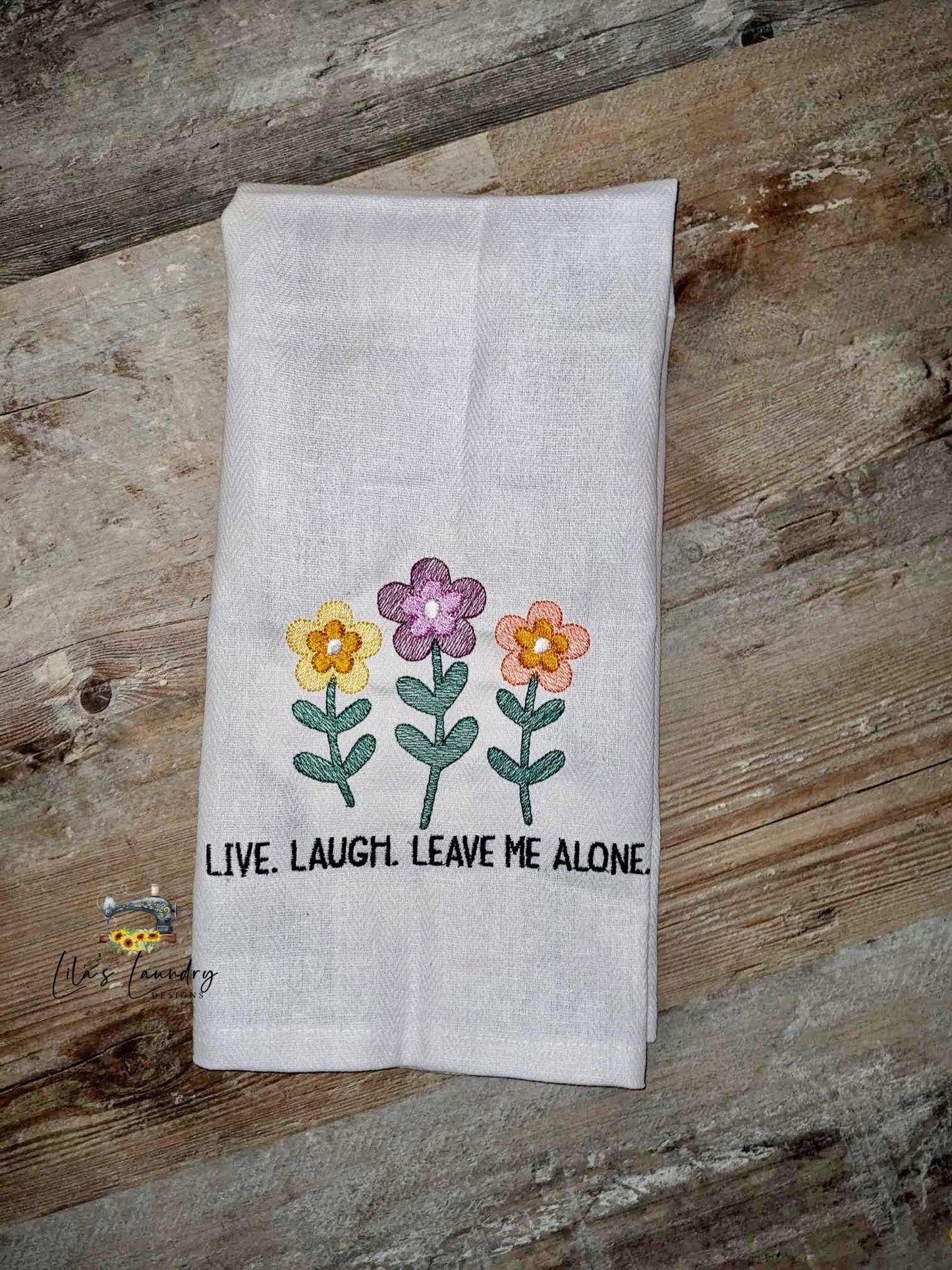 Leave me alone - 3 sizes- Digital Embroidery Design