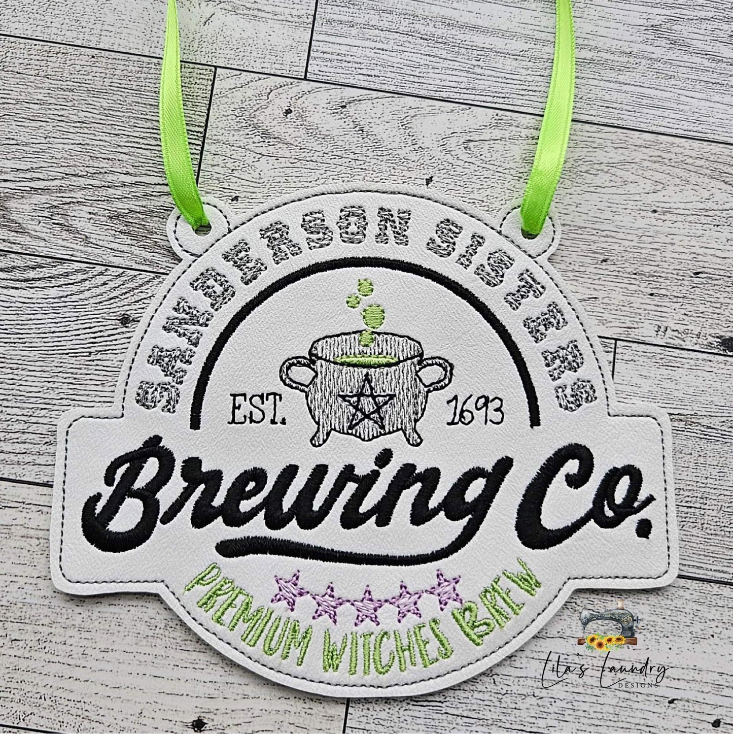 Sanderson Brewing Door Sign - 3 sizes - Digital Embroidery Design