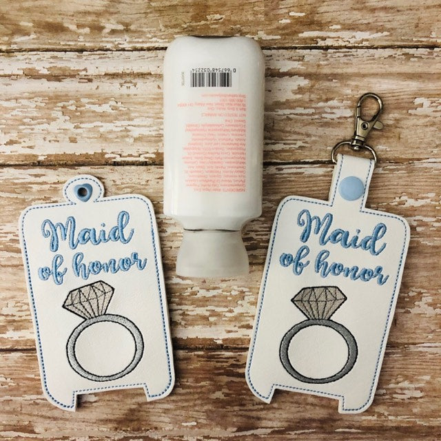 Bridal Party Hand Lotion Holder Set 5x7 included- DIGITAL Embroidery DESIGN