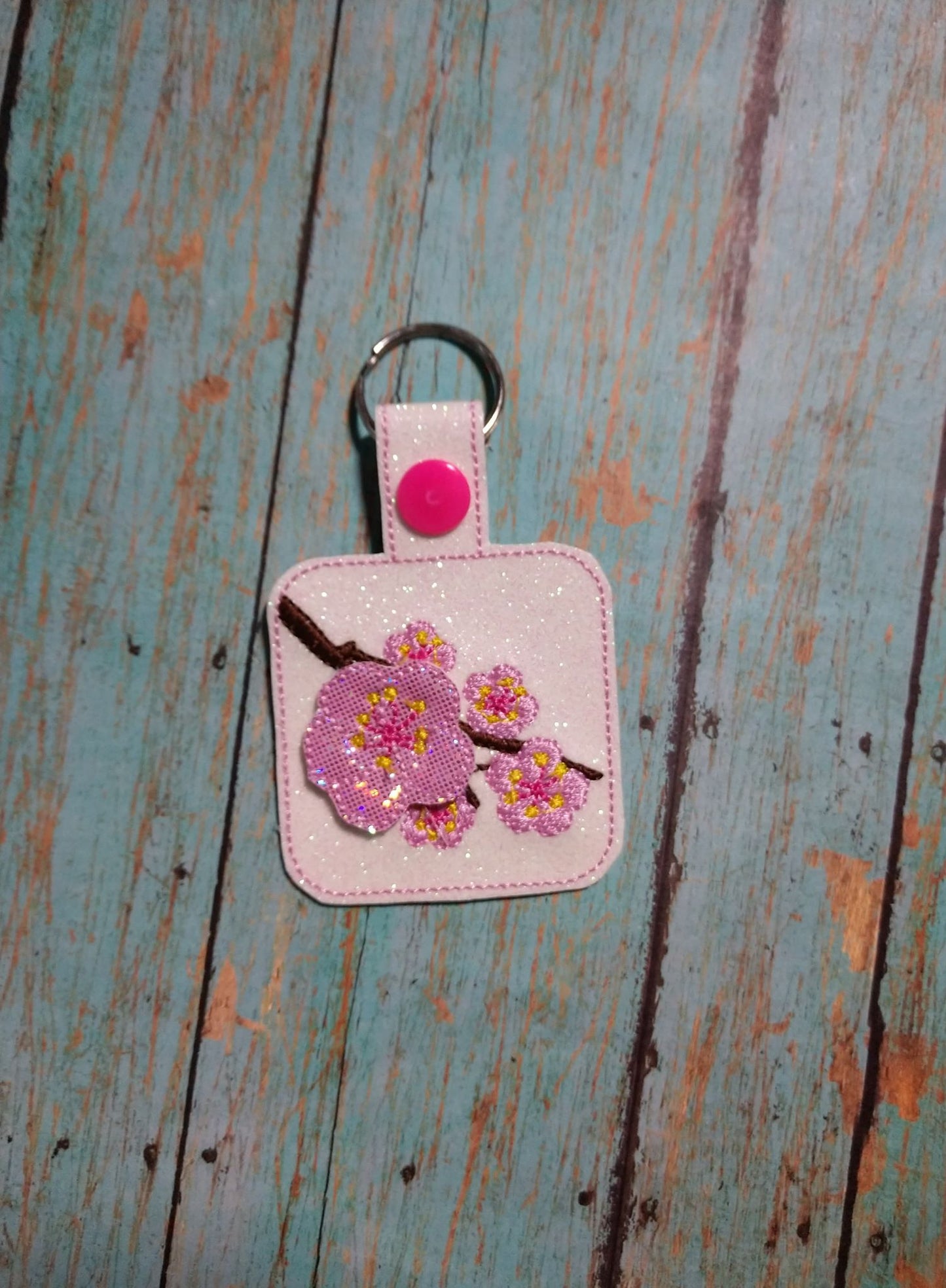 3D Cherry Blossom Fobs - DIGITAL Embroidery DESIGN