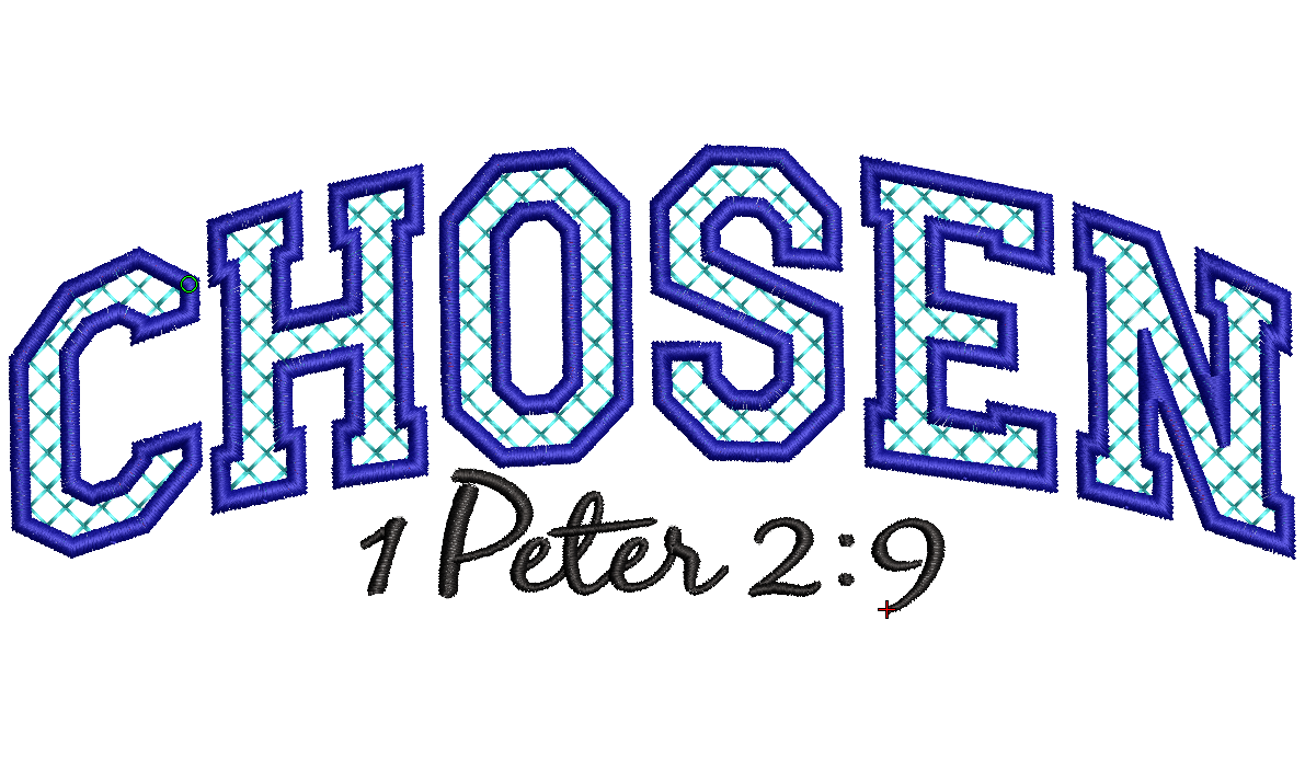 Chosen - Applique – 5x7, 6x10, 8x12 – Digital Embroidery Design