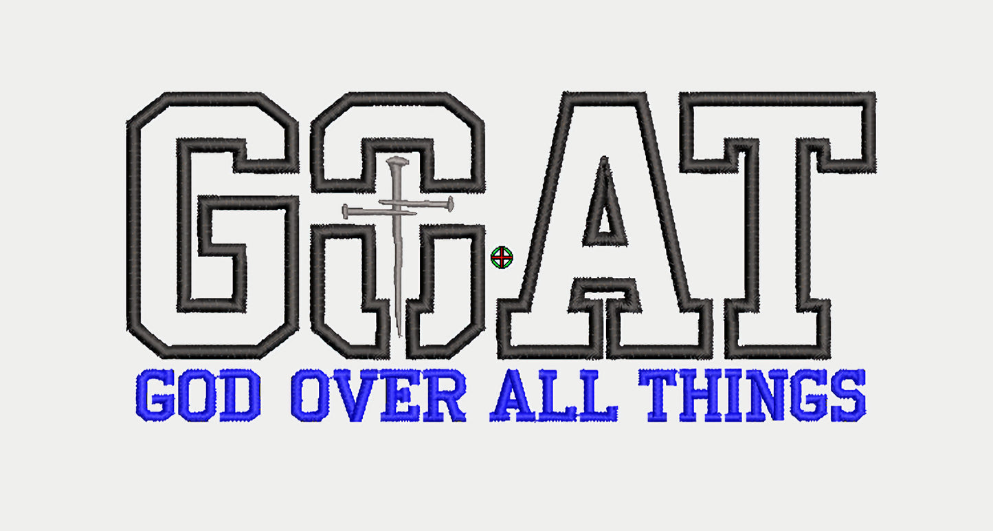 God Over All Things - Applique – 5x7, 6x10, 8x12 – Digital Embroidery Design