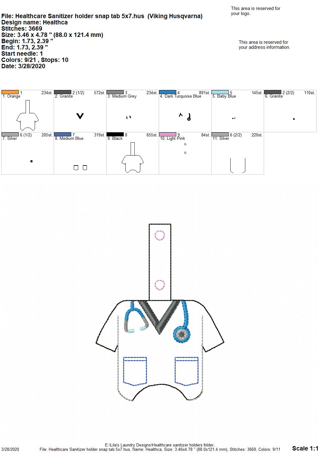 Healthcare Sanitizer Holders - DIGITAL Embroidery DESIGN