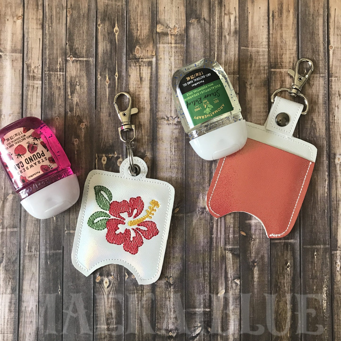 Hibiscus Sketch Sanitizer Holders - DIGITAL Embroidery DESIGN