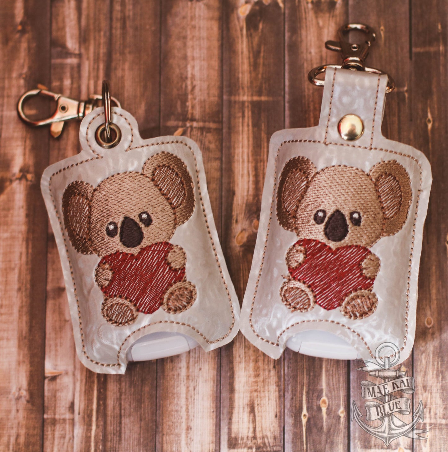 Koala Heart Sanitizer Holders - DIGITAL Embroidery DESIGN