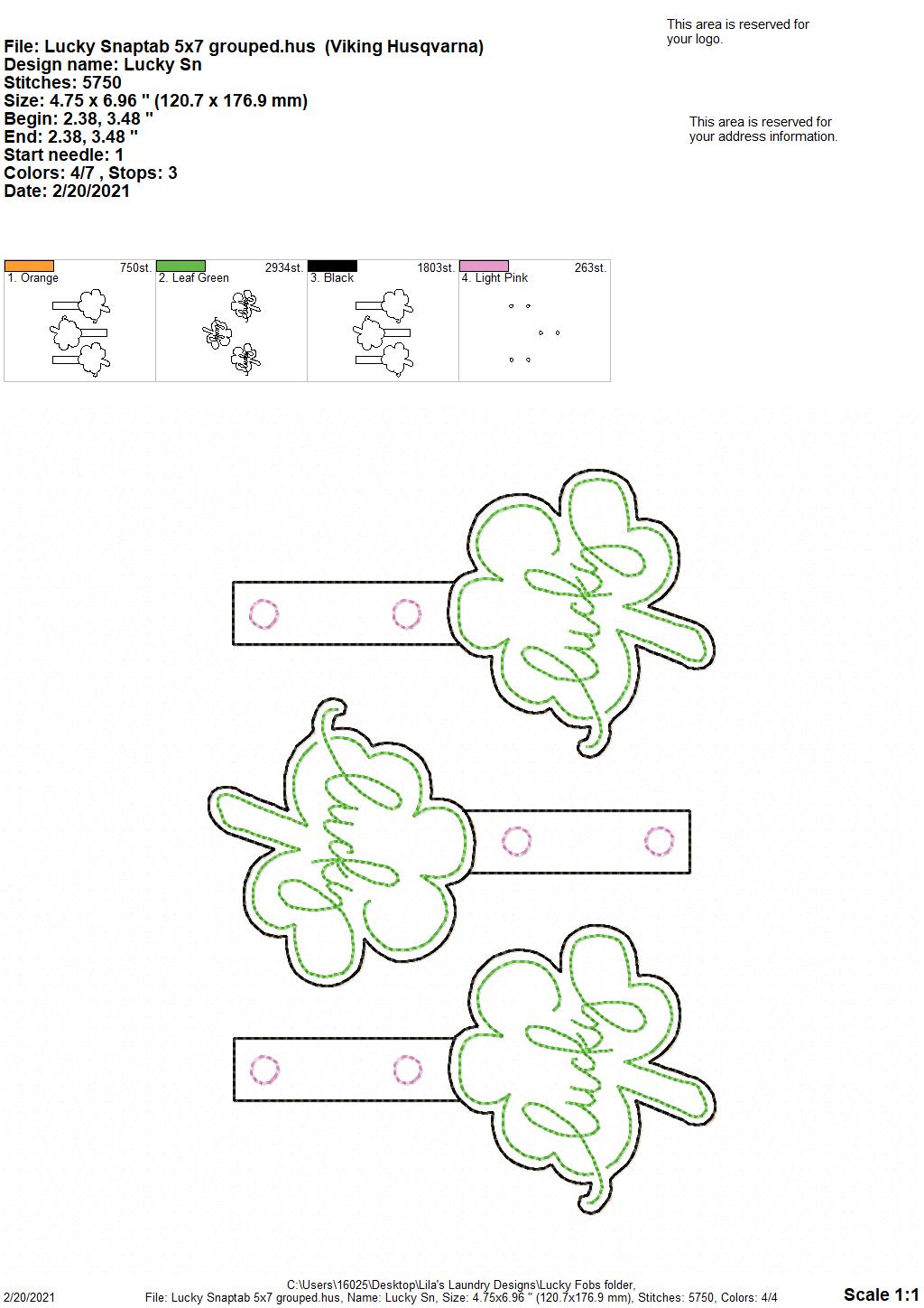 Lucky Fobs - DIGITAL Embroidery DESIGN