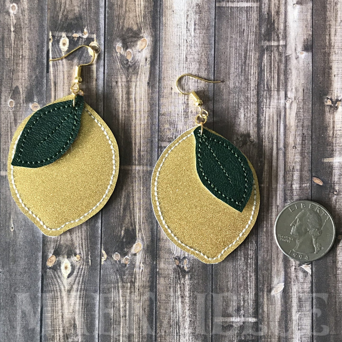 Lemon Earrings - 2 sizes - Digital Embroidery Design