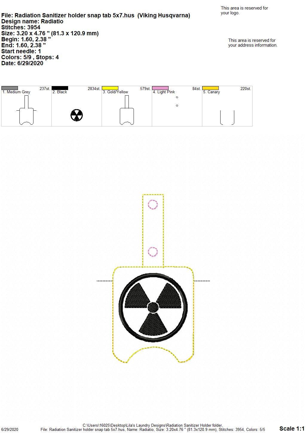 Radiation Sanitizer Holders - DIGITAL Embroidery DESIGN