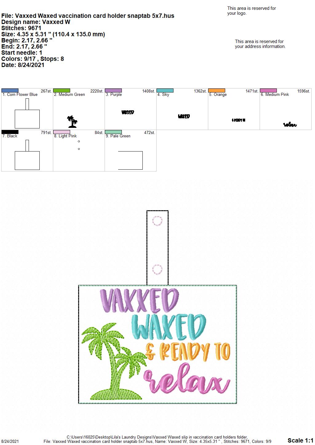 Vaxxed Waxed Vaccination Card Holders 5x7