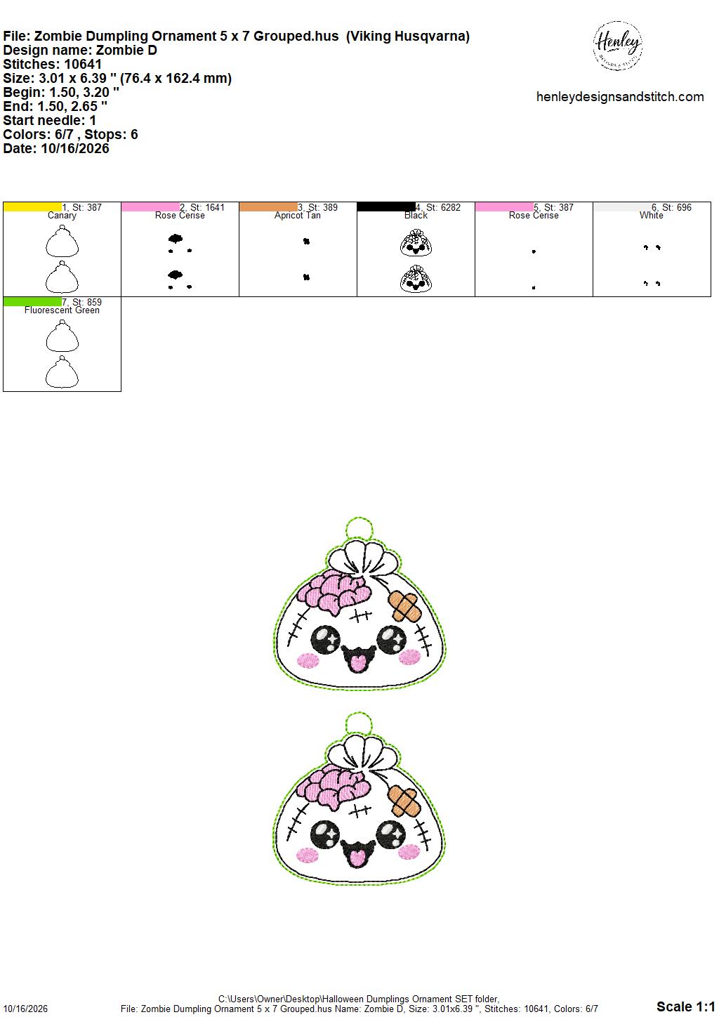 Halloween Dumpling Ornament SET - 4 x 4 Single and 5 x 7 Grouped - 8 DESIGNS - DIGITAL Embroidery Design