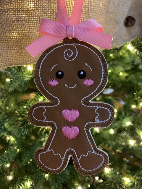 Gingerbread Family Ornament Set - Digital Embroidery Design