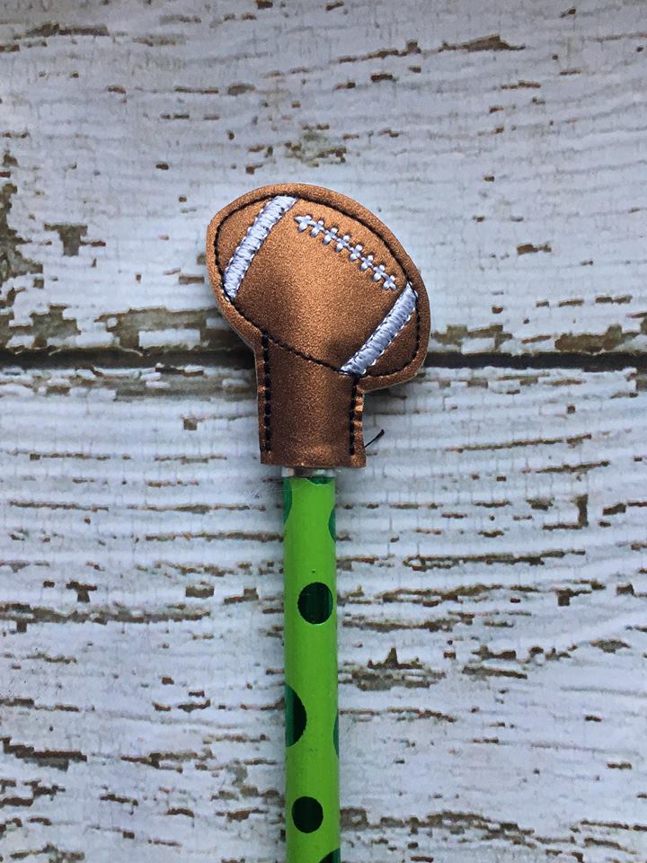 Football Pencil Topper - Embroidery Design - DIGITAL Embroidery DESIGN