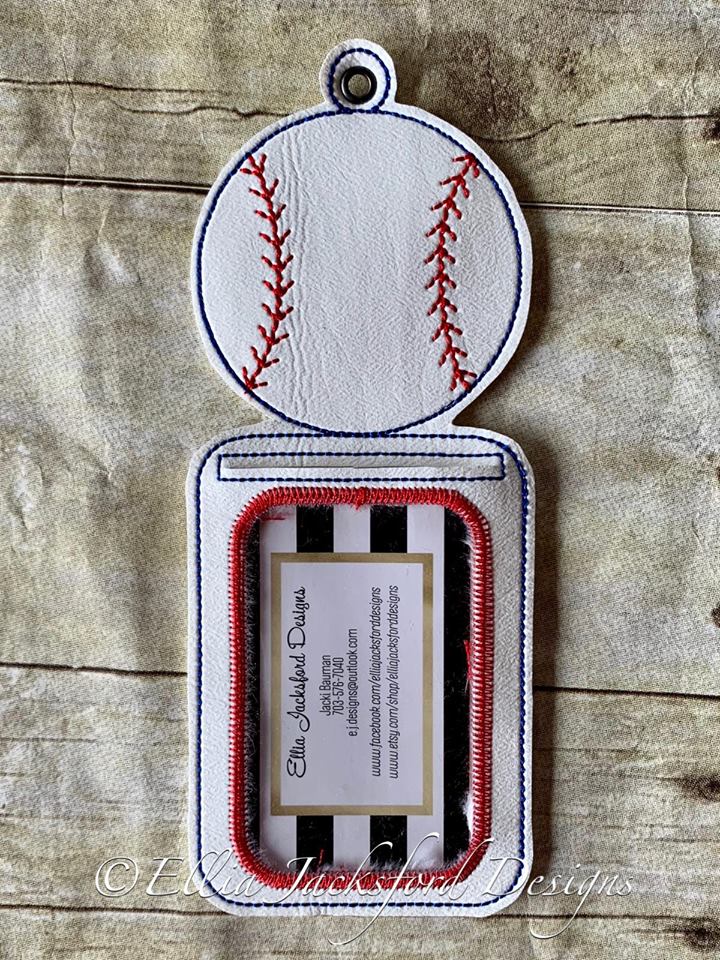 Baseball Vertical ID Holder 5x7 only