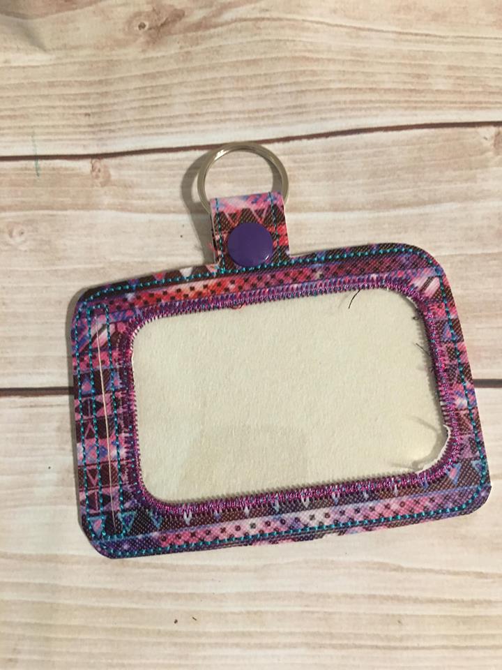 Horizontal Blank ID Holder - Digital Embroidery Design